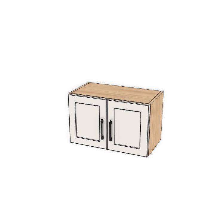 24" Wide x 15" High Fridge/Stove Cabinet - (Hardrock Maple Melamine Boxes - Thermofoil Doors)