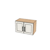 24" Wide x 15" High Fridge/Stove Cabinet - (Hardrock Maple Melamine Boxes - Thermofoil Doors)