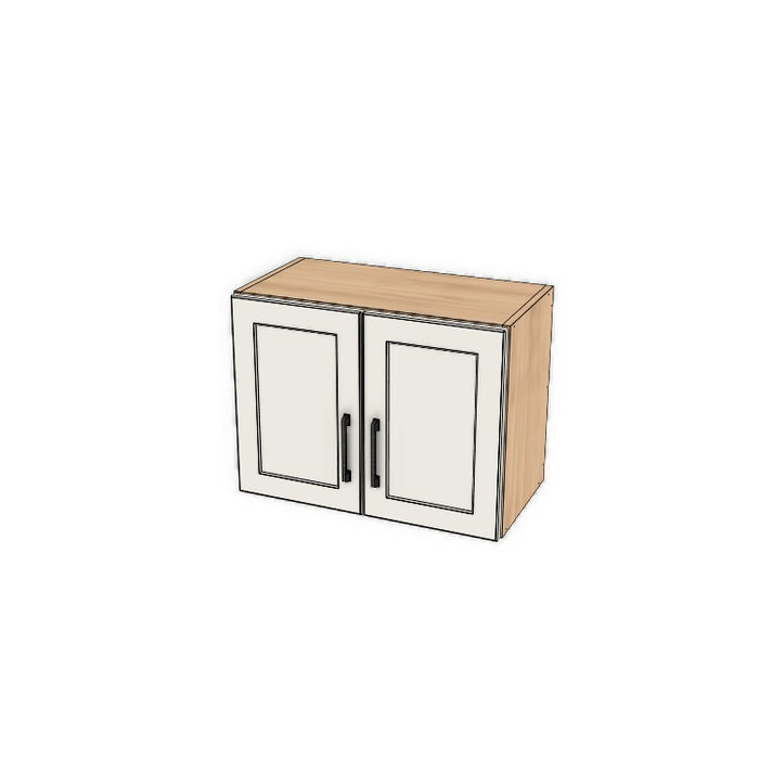 24" Wide x 18" High Fridge/Stove Cabinet - (Hardrock Maple Melamine Boxes - Painted Doors)