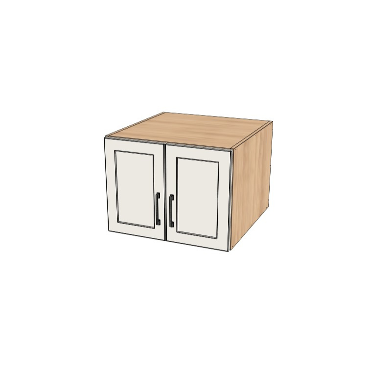 24" Wide x 18" High x 24" Deep Fridge/Stove Cabinet - (Hardrock Maple Melamine Boxes - Thermofoil Doors)