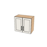 24" Wide x 21" High Fridge/Stove Cabinet - (Hardrock Maple Melamine Boxes - Painted Doors)