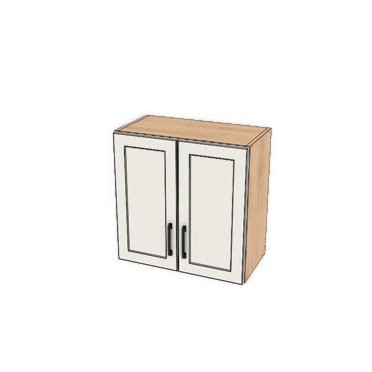 24" Wide x 24" High Fridge/Stove Cabinet - (Hardrock Maple Melamine Boxes - Painted Doors)