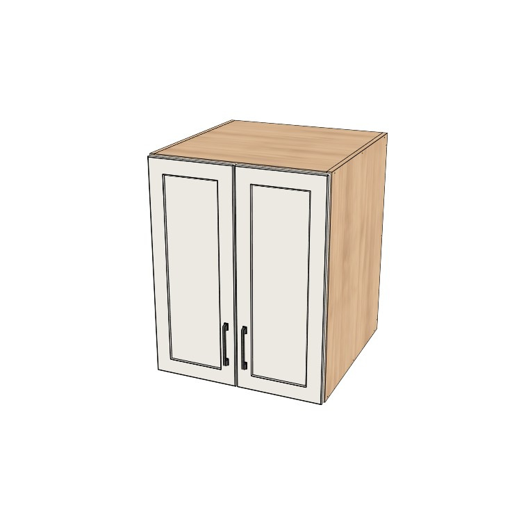24" Wide x 30" High x 24" Deep Fridge/Stove Cabinet - (Hardrock Maple Melamine Boxes - Painted Doors)