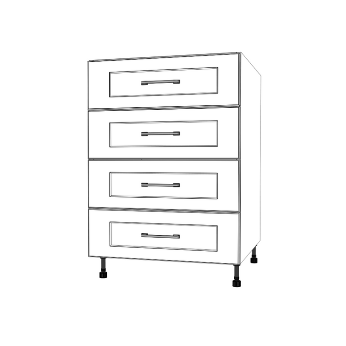 24" Wide Drawer Cabinet - Painted Doors