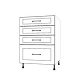 24" Wide Drawer Cabinet - Painted Doors