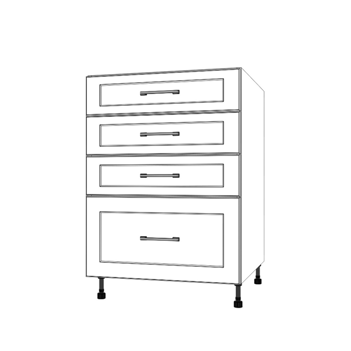 24" Wide Drawer Cabinet - Painted Doors