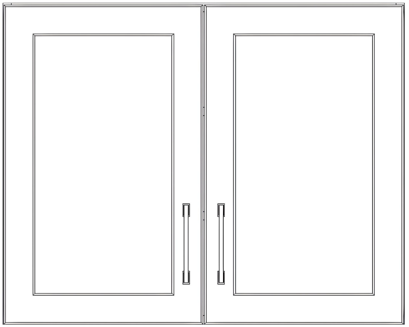 24" High Wall Cabinets - Painted Doors