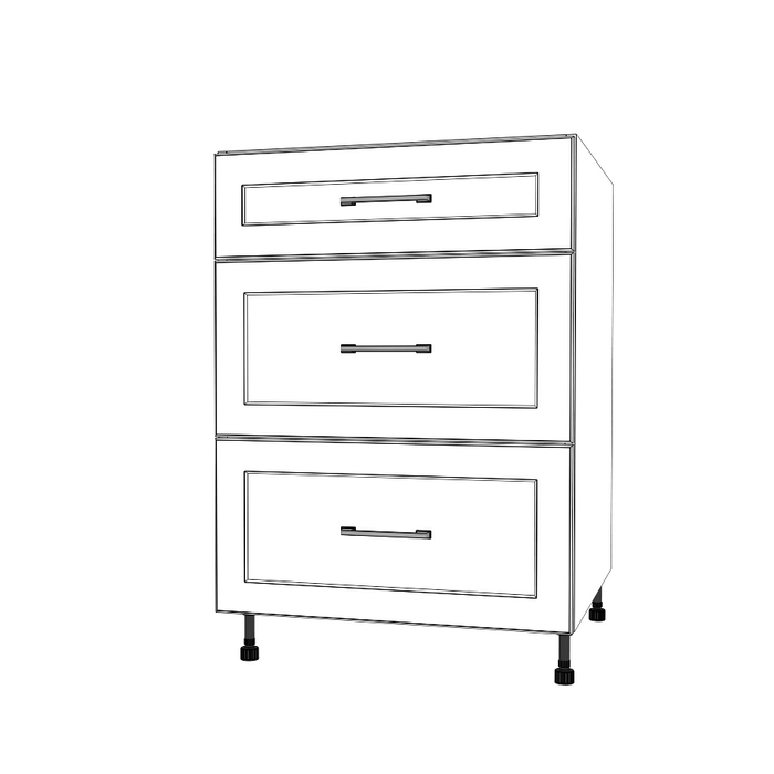 24" Wide Drawer Cabinet - Painted Doors