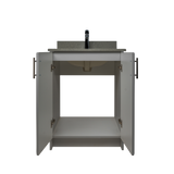 24" MDF - 2 Door - Light Grey - Raised Panel Doors