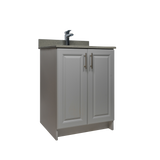24" MDF - 2 Door - Light Grey - Raised Panel Doors