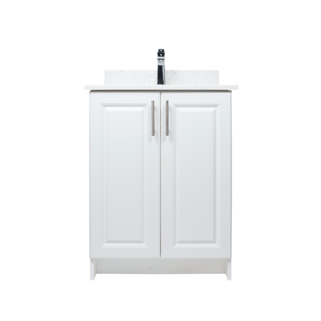 24" MDF - 2 Door - White - Raised Panel Doors