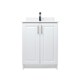 24" MDF - 2 Door - White - Raised Panel Doors
