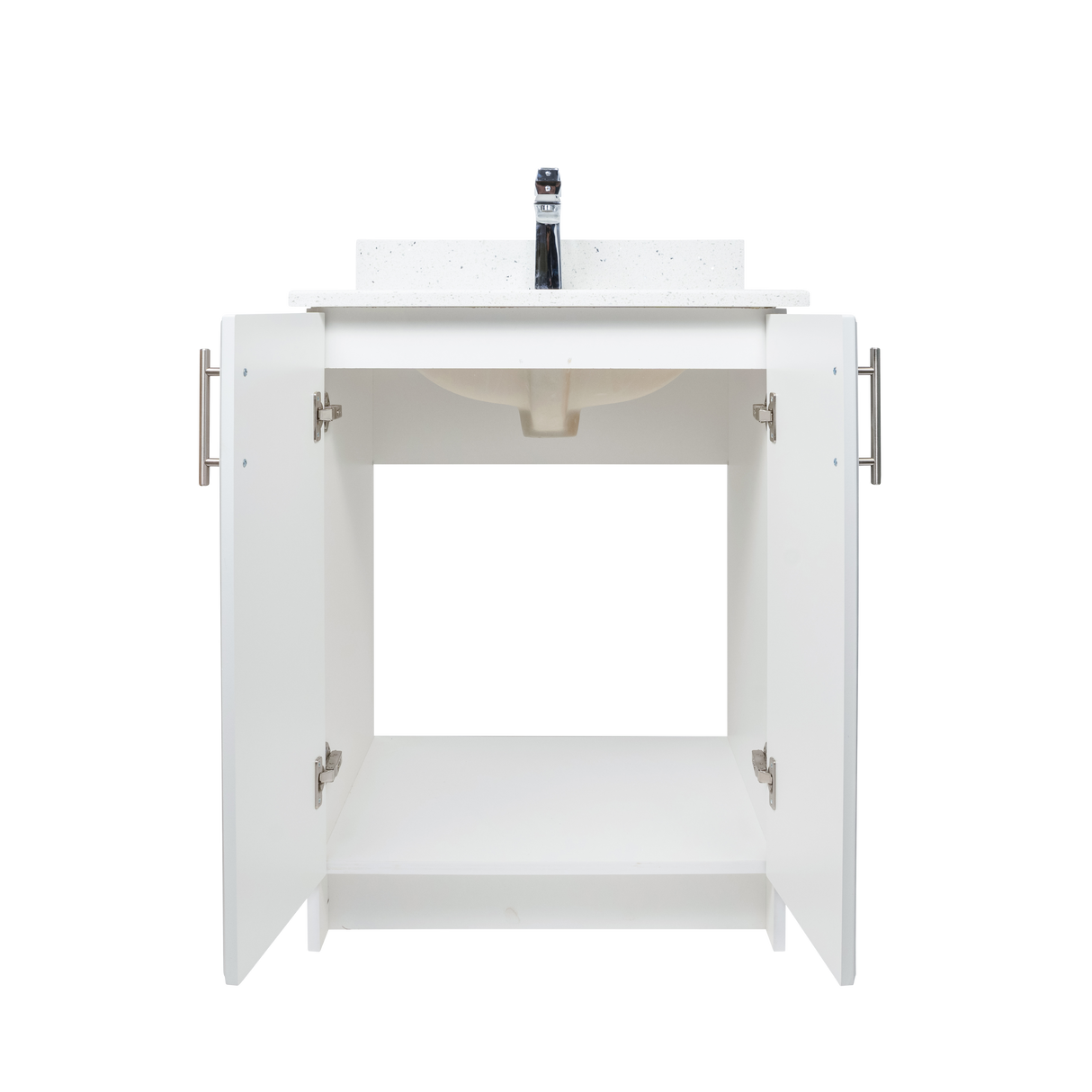 24" MDF - 2 Door - White - Raised Panel Doors