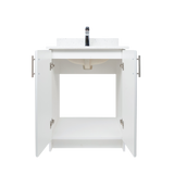 24" MDF - 2 Door - White - Raised Panel Doors