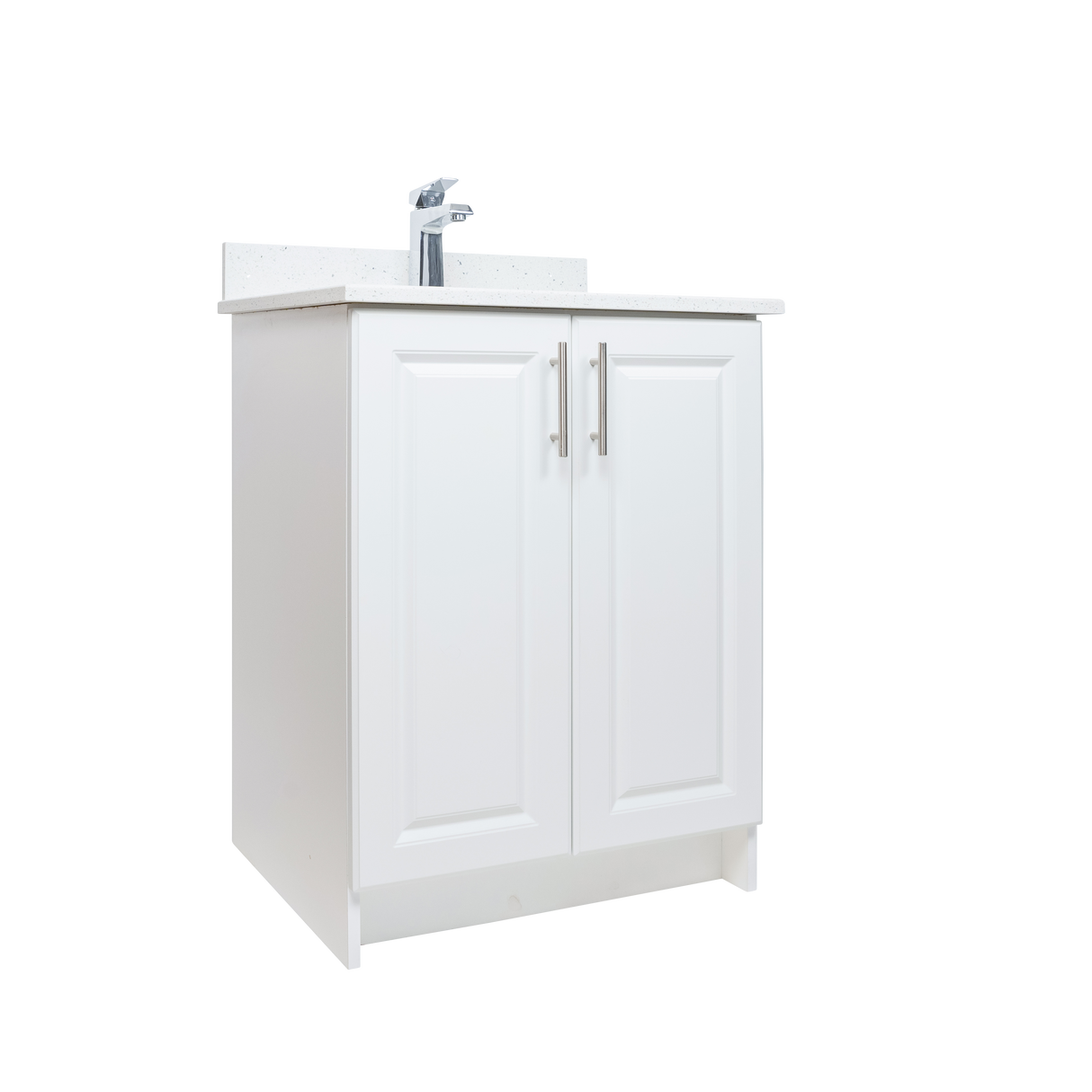 24" MDF - 2 Door - White - Raised Panel Doors