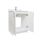 24" MDF - 2 Door - White - Raised Panel Doors