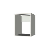 24" Wide Base Cabinet - Sink Cabinet - No Back - (White Melamine Boxes - Flat Panel Doors)