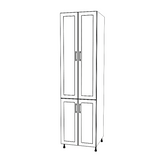 24" Wide Tall Pantry Cabinet - Painted Doors
