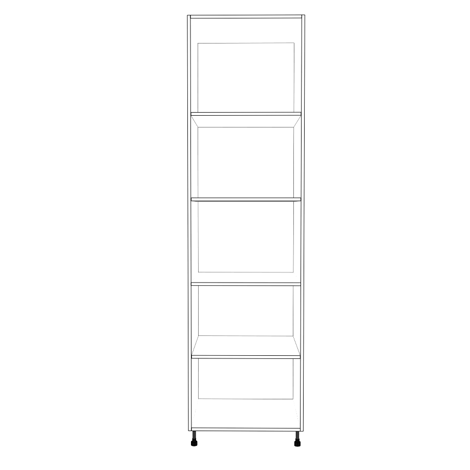 24" Wide Tall Pantry Cabinet - Thermofoil Doors