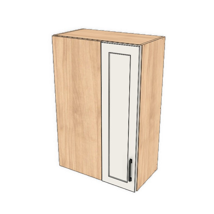 24" Wide 36" High Blind Corner Wall Cabinet - Door on Right/Left Side - (Ply Wood Boxes - Thermofoil Doors)