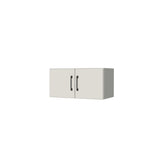 24" Wide x 12" High Fridge/Stove Cabinet - (White Melamine Boxes - Flat Panel Doors)