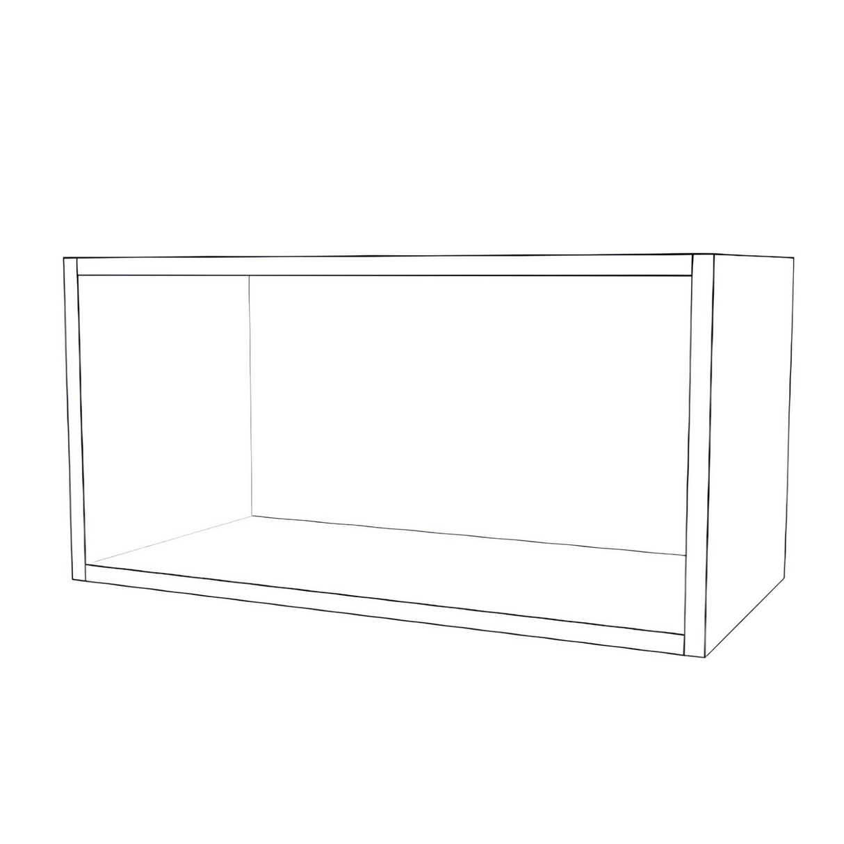 24" Wide x 12" High Fridge Cabinet - Painted Doors