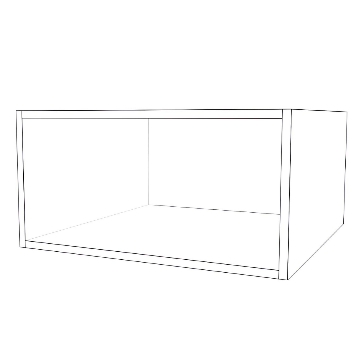 24" Wide x 12" High x 24" Deep Fridge Cabinet - Thermofoil Doors