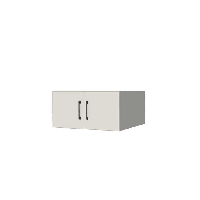 24" Wide x 12" High x 24" Deep Fridge/Stove Cabinet - (White Melamine Boxes - Flat Panel Doors)