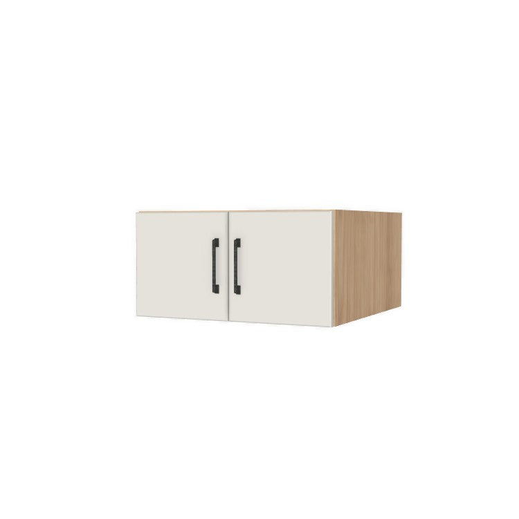 24" Wide x 12" High x 24" Deep Fridge/Stove Cabinet - (Hardrock Maple Melamine Boxes - Flat Panel Doors)