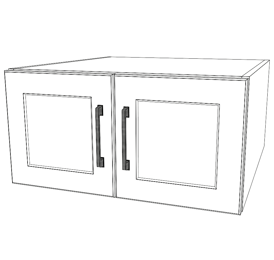 24" Wide x 12" High x 24" Deep Fridge Cabinet - Painted Doors