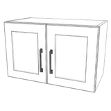 24" Wide x 15" High Stove Cabinet - Painted Doors