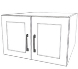 24" Wide x 15" High x 24" Deep Fridge Cabinet - Thermofoil Doors