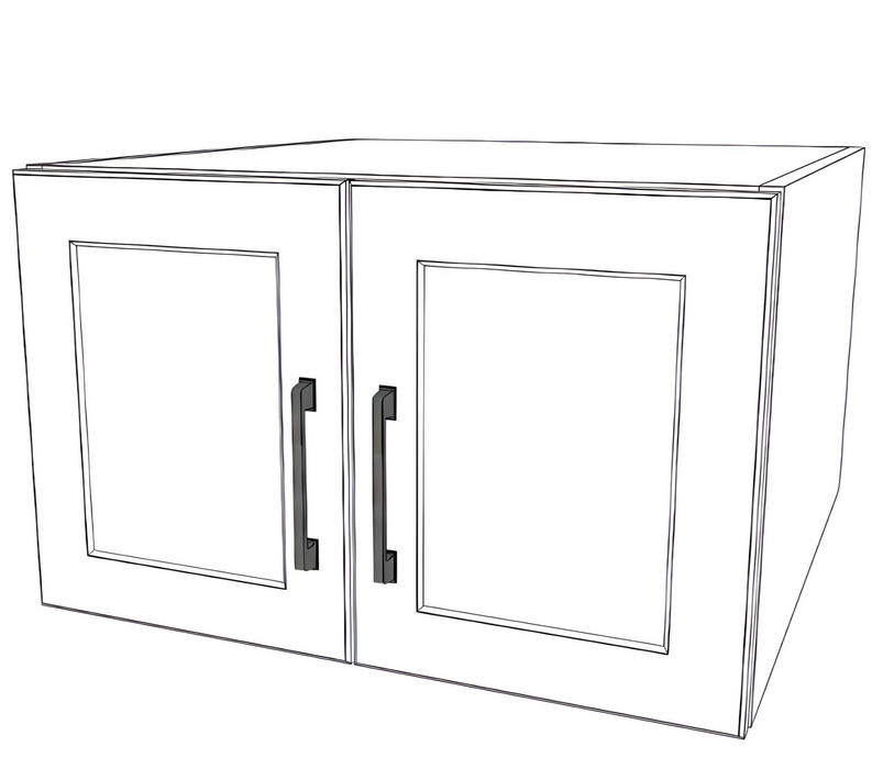 24" Wide x 15" High x 24" Deep Fridge Cabinet - Painted Doors