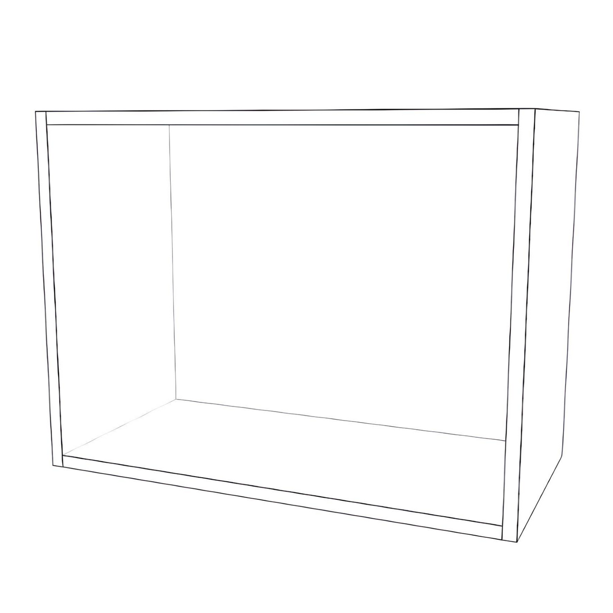 24" Wide x 18" High Fridge Cabinet - Painted Doors