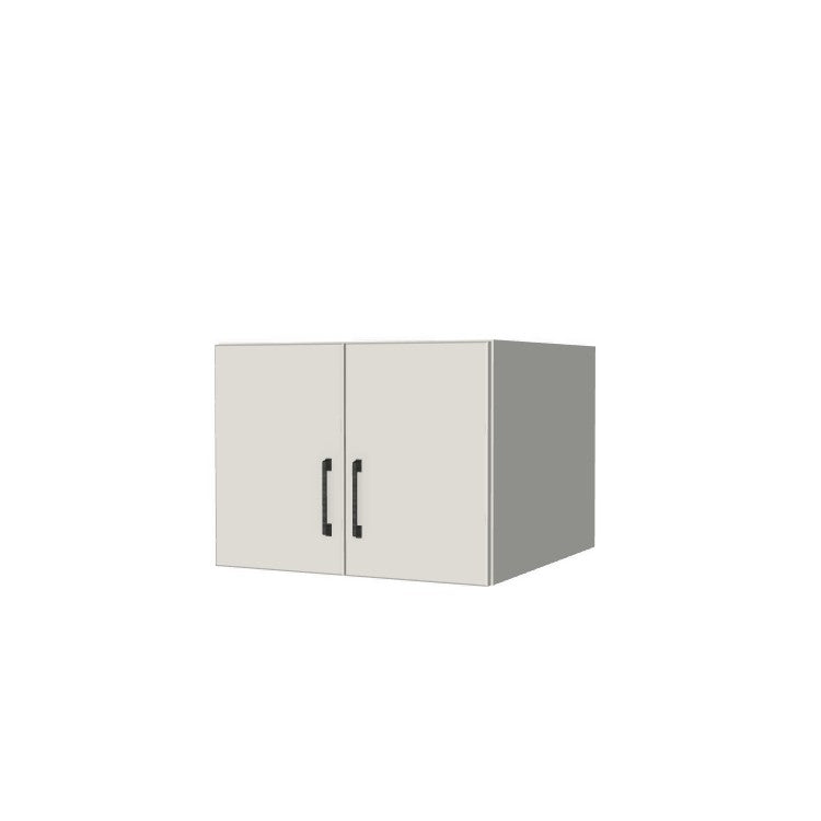 24" Wide x 18" High x 24" Deep Fridge/Stove Cabinet - (White Melamine Boxes - Flat Panel Doors)