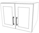 24" Wide x 18" High x 24" Deep Fridge Cabinet - Thermofoil Doors