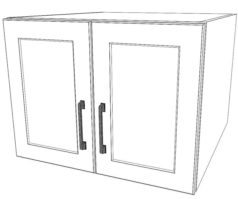 24" Wide x 18" High x 24" Deep Fridge Cabinet - Thermofoil Doors