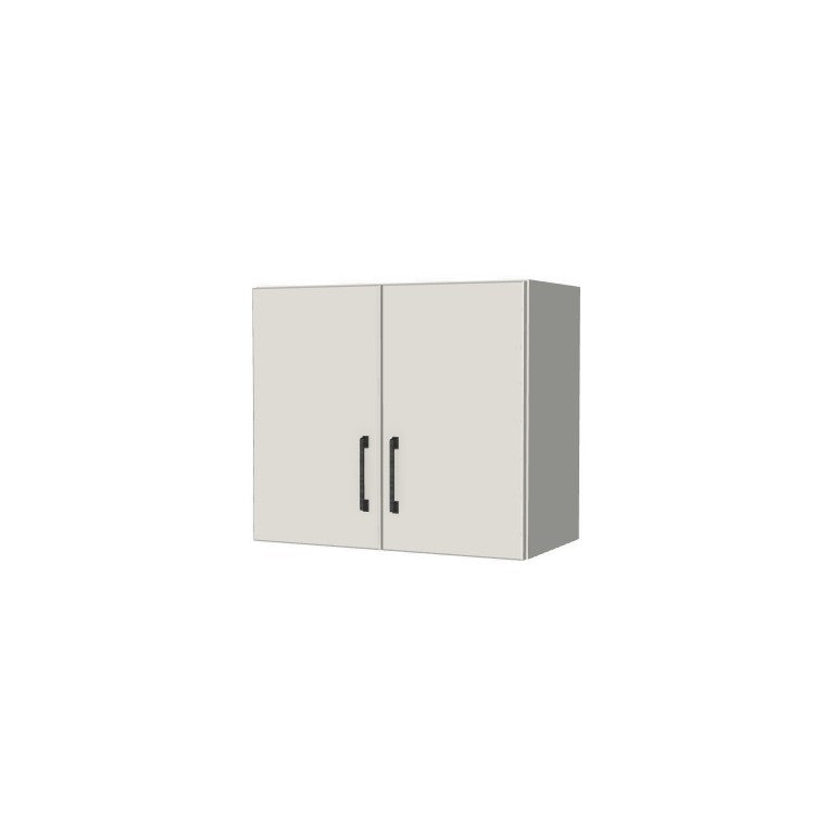 24" Wide x 21" High Fridge/Stove Cabinet - (White Melamine Boxes - Flat Panel Doors)