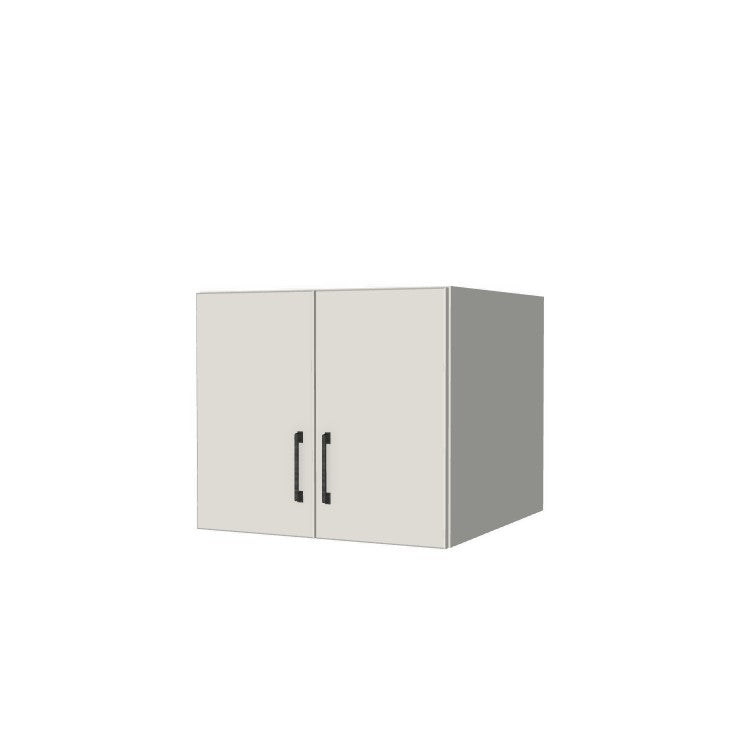 24" Wide x 21" High x 24" Deep Fridge/Stove Cabinet - (White Melamine Boxes - Flat Panel Doors)