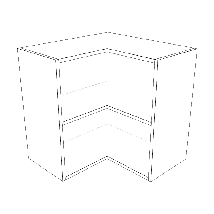 24x24" Wide x 24" High Corner Wall Cabinet - Painted Doors