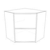 24x24" Wide x 24" High Corner Wall Cabinet - Thermofoil Doors