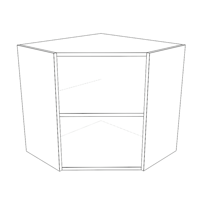 24x24" Wide x 24" High Corner Wall Cabinet - Painted Doors