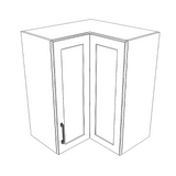 24x24" Wide x 30" High Corner Wall Cabinet - Thermofoil Doors