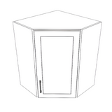 24x24" Wide x 30" High Corner Wall Cabinet - Thermofoil Doors