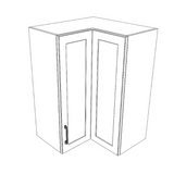 24x24" Wide x 34" High Corner Wall Cabinet - Thermofoil Doors