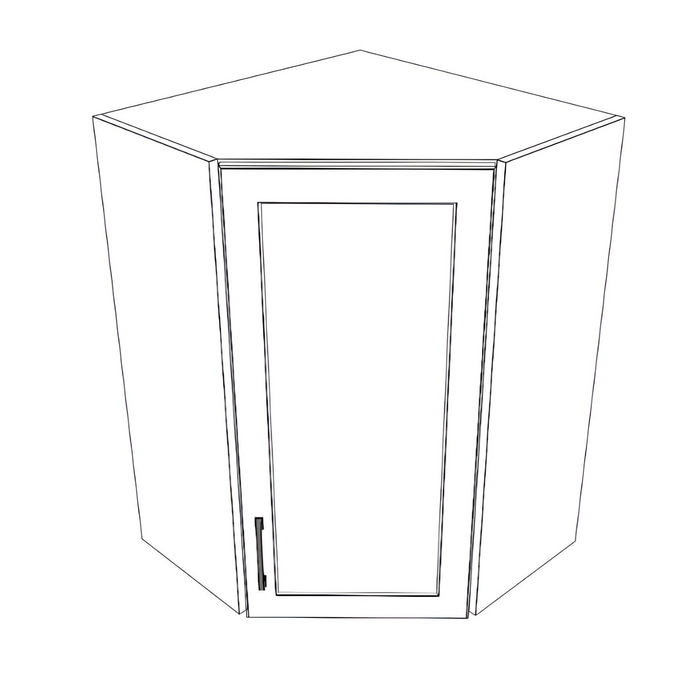 24x24" Wide x 34" High Corner Wall Cabinet - Painted Doors