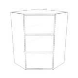 24x24" Wide x 34" High Corner Wall Cabinet - Thermofoil Doors