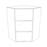 24x24" Wide x 34" High Corner Wall Cabinet - Painted Doors