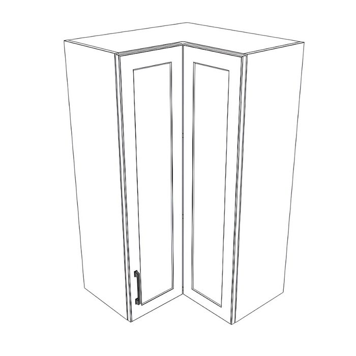 24x24" Wide x 42" High Corner Wall Cabinet - Painted Doors