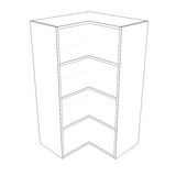 24x24" Wide x 42" High Corner Wall Cabinet - Painted Doors